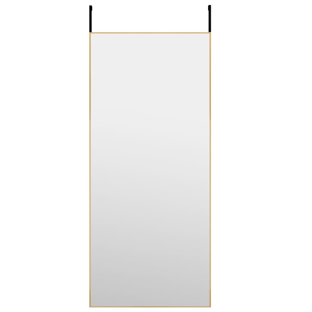 Dörrspegel guld 40x100 cm glas och aluminium