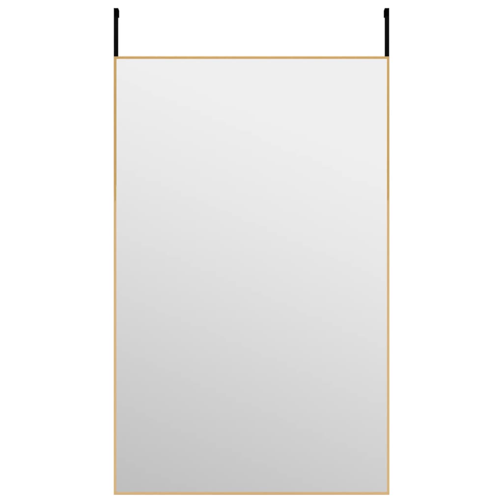 Dörrspegel guld 50x80 cm glas och aluminium