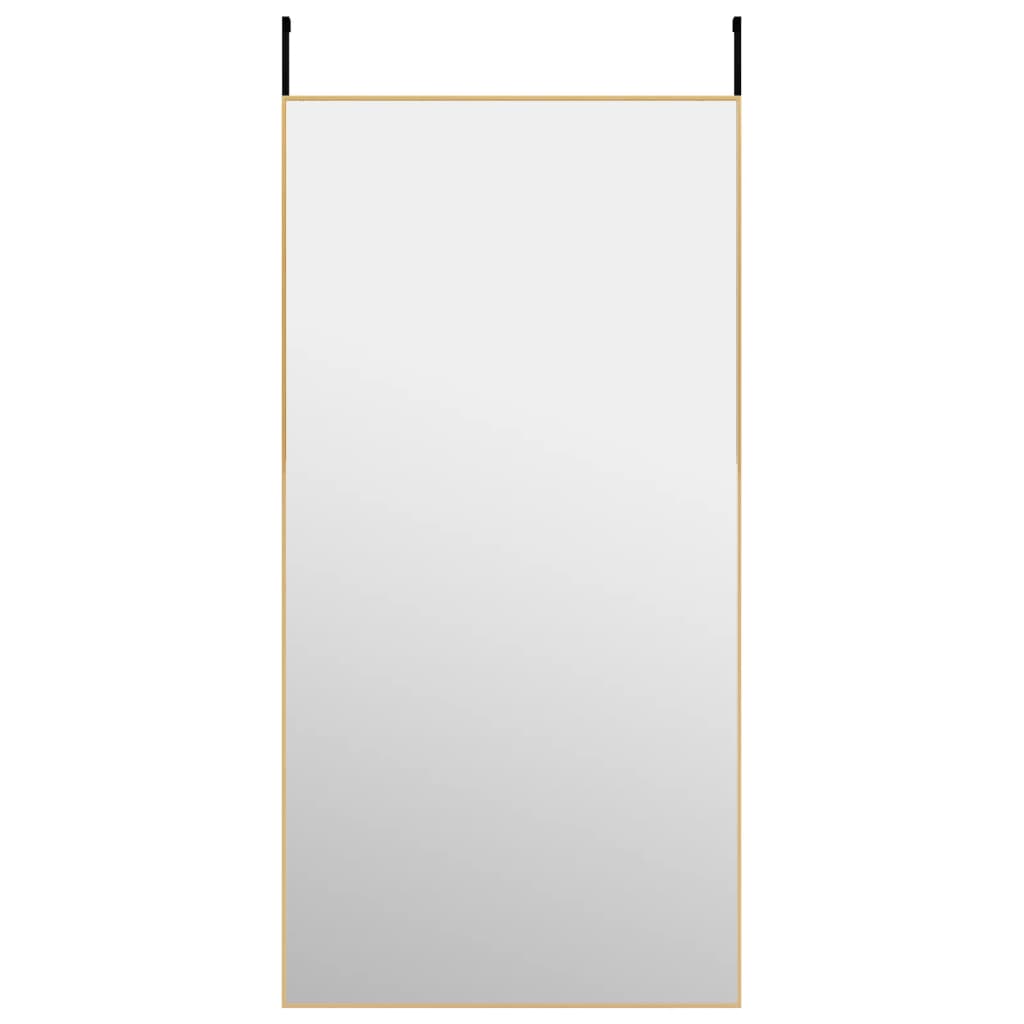 Dörrspegel guld 50x100 cm glas och aluminium