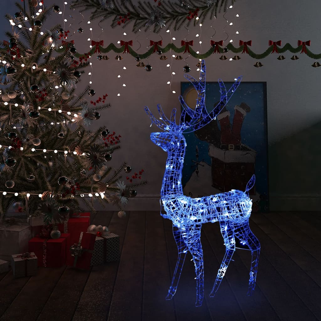 Juldekoration ren akryl 140 LED 120 cm blå