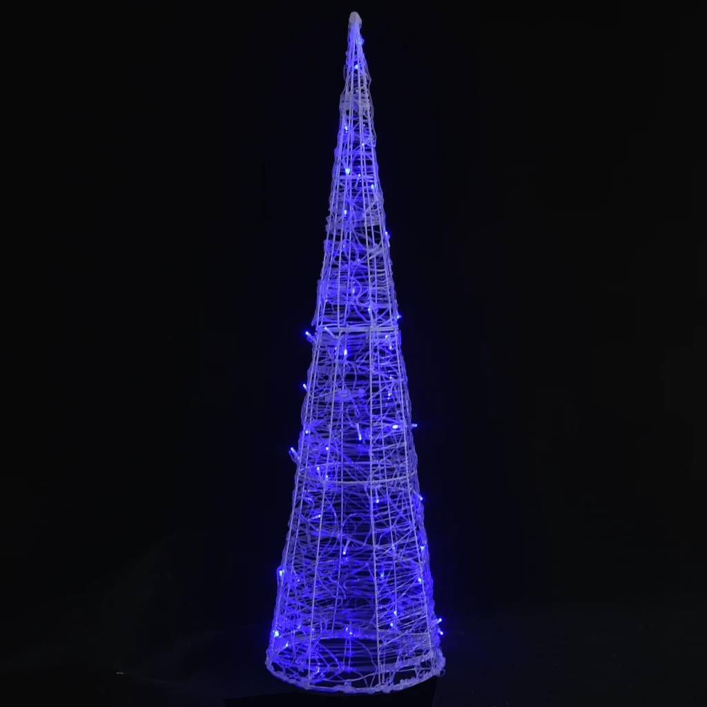 Ljuskon LED pyramid akryl blå 90 cm