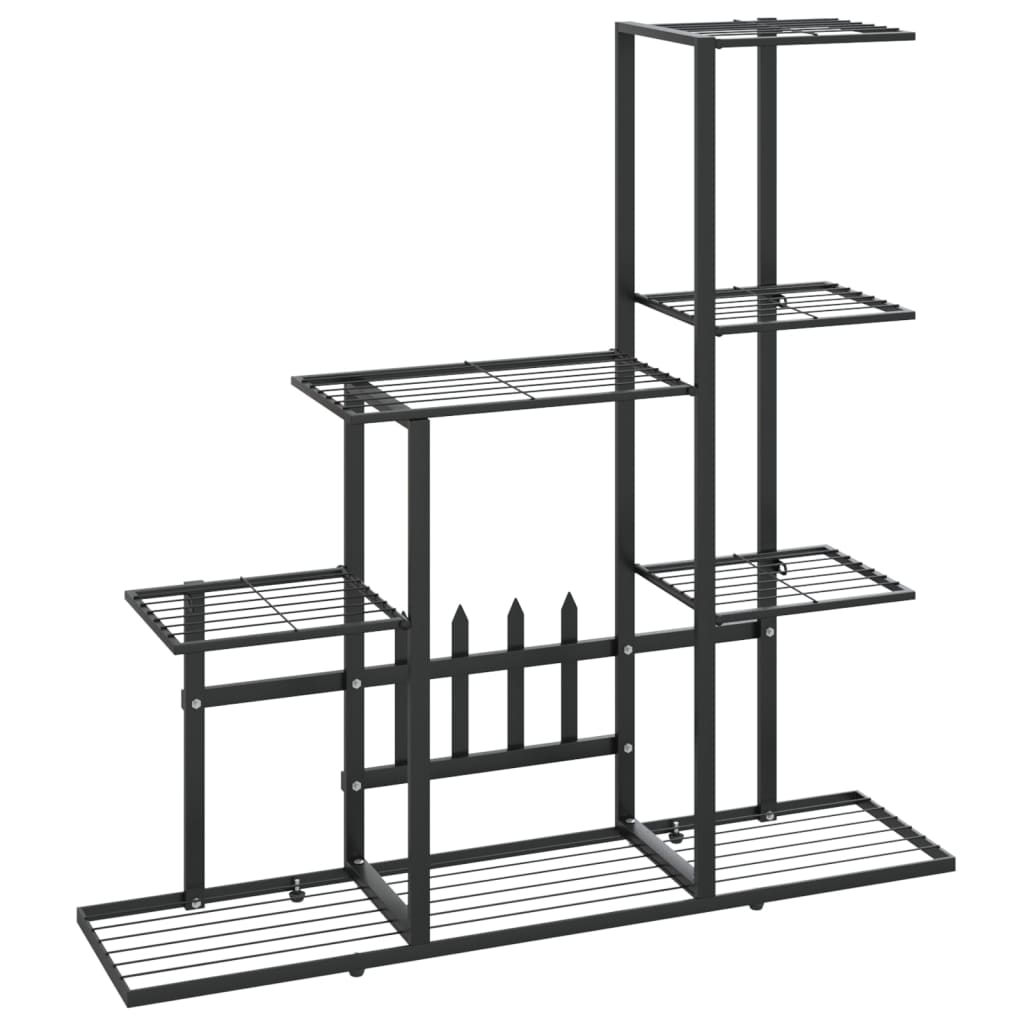 Växtställ 94,5x25x88 cm svart metall