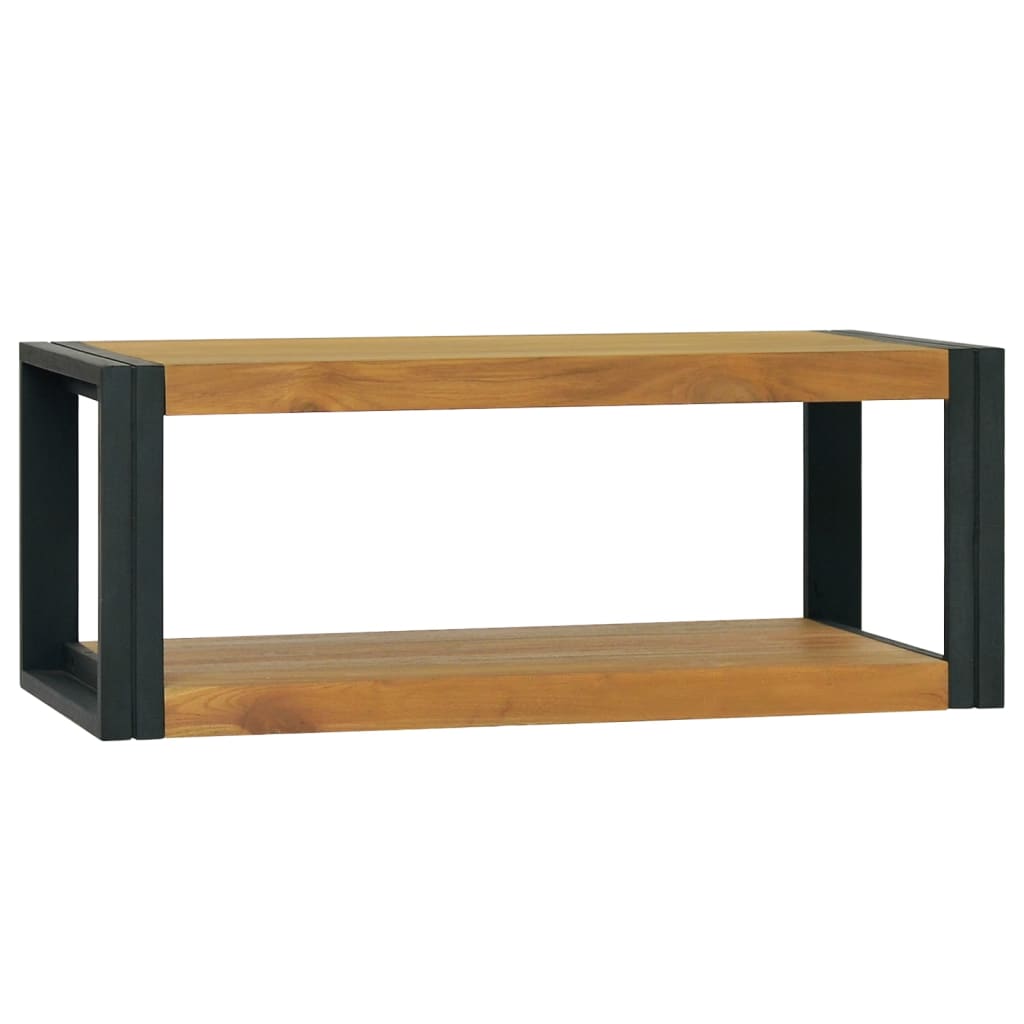 Väggmonterat badrumsskåp 90x45x35 cm massiv teak