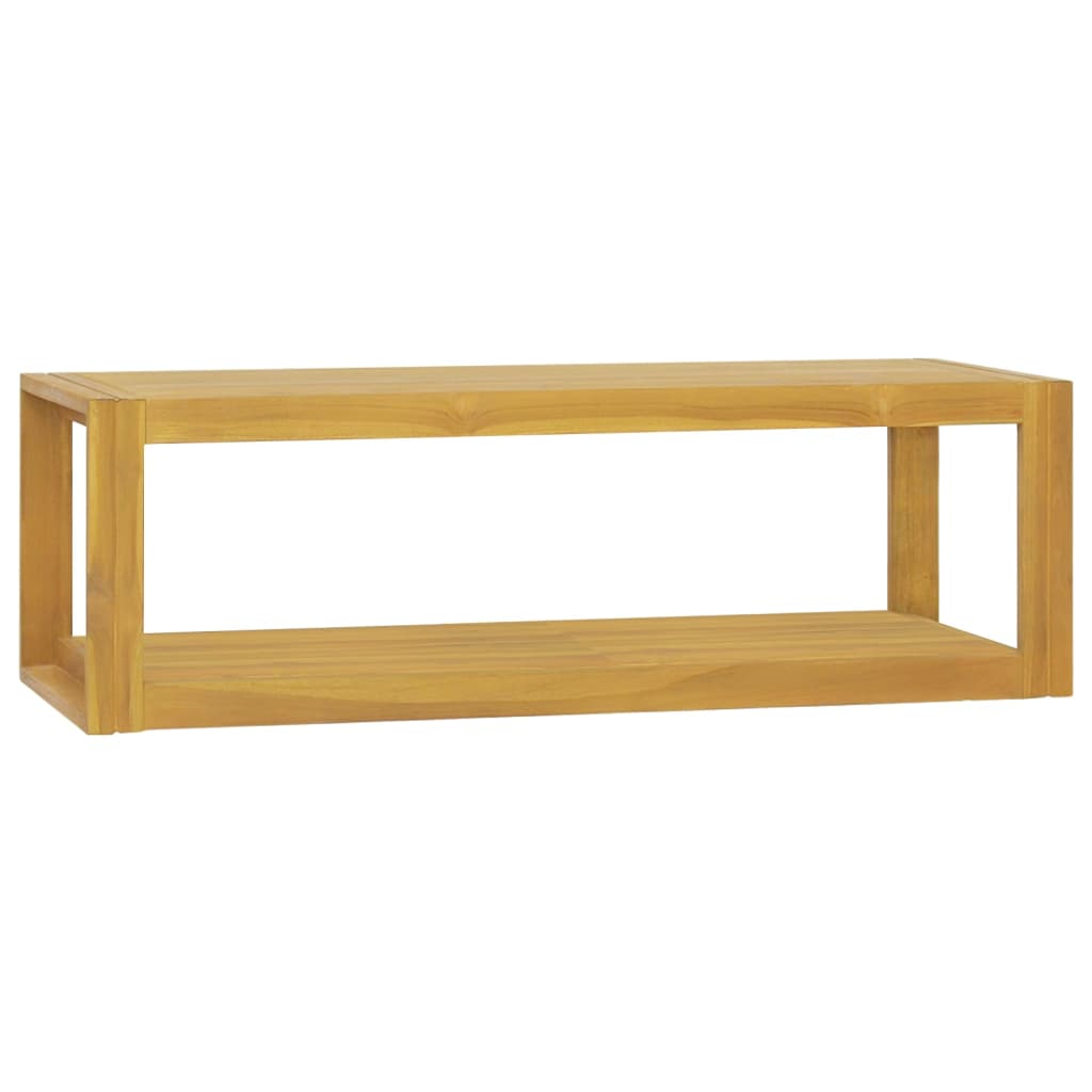 Väggmonterat badrumsskåp 110x45x35 cm massiv teak