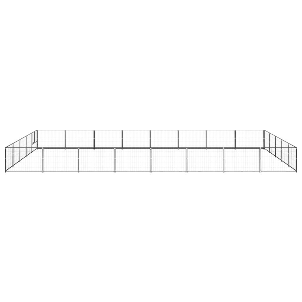 Hundgård svart 40 m² stål