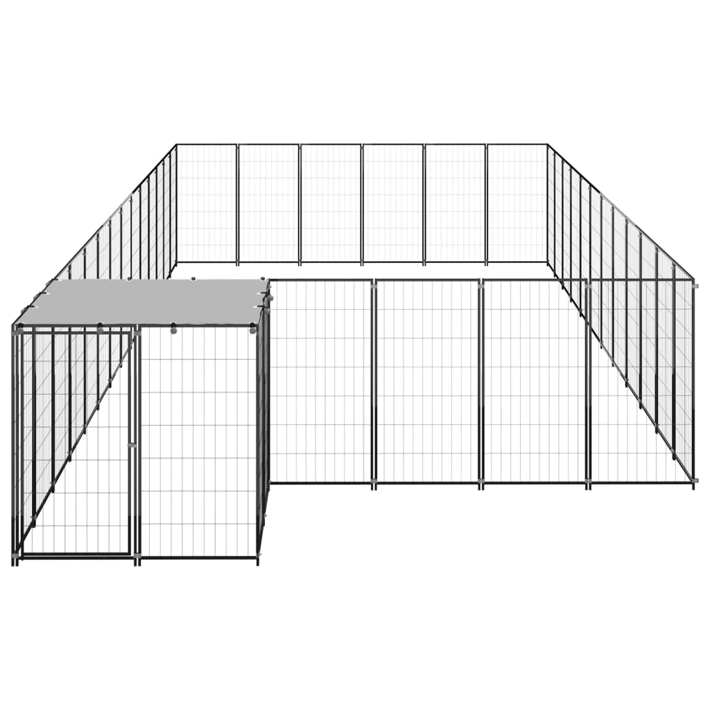 Hundgård svart 22,99 m² stål