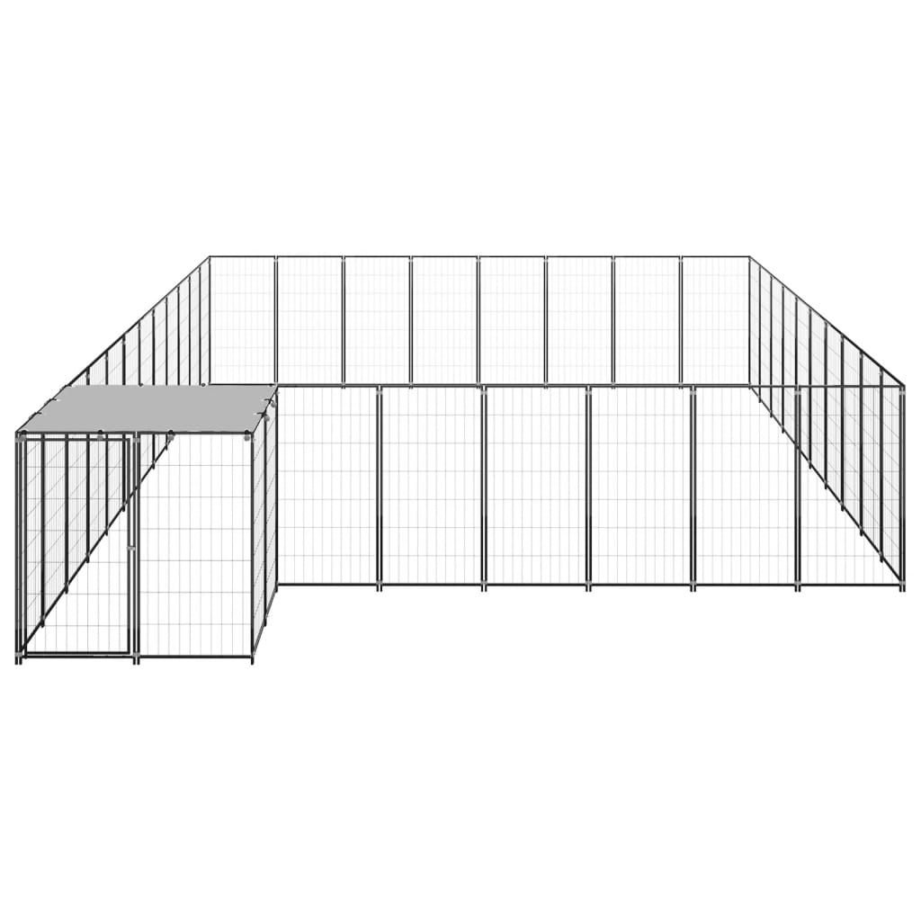 Hundgård svart 25,41 m² stål