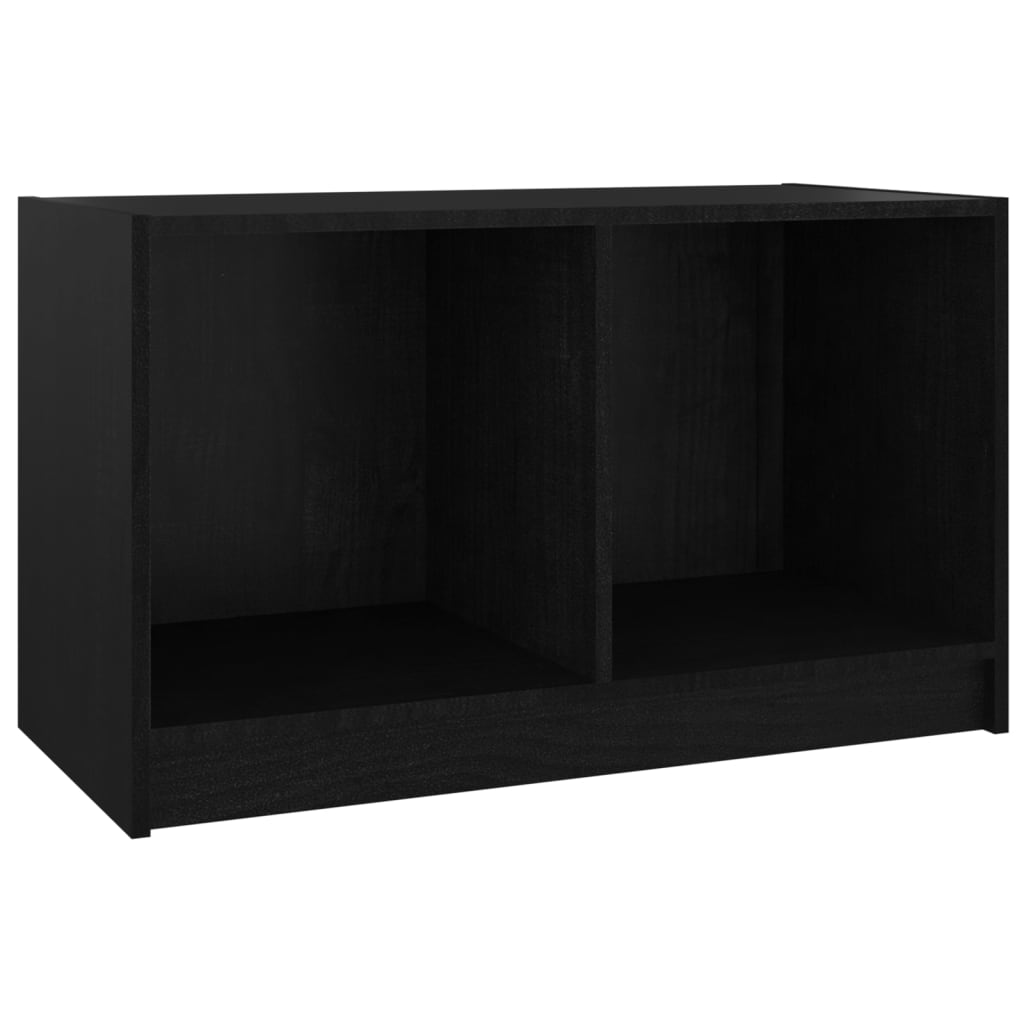 Tv-bänk svart 70x33x42 cm massiv furu