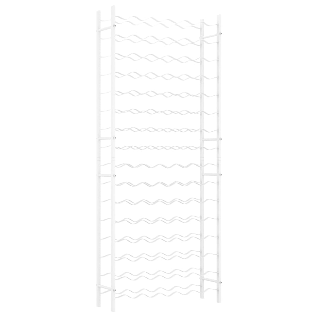 Vinställ för 96 flaskor vit metall