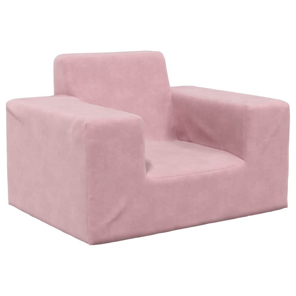 Barnsoffa rosa mjuk plysch