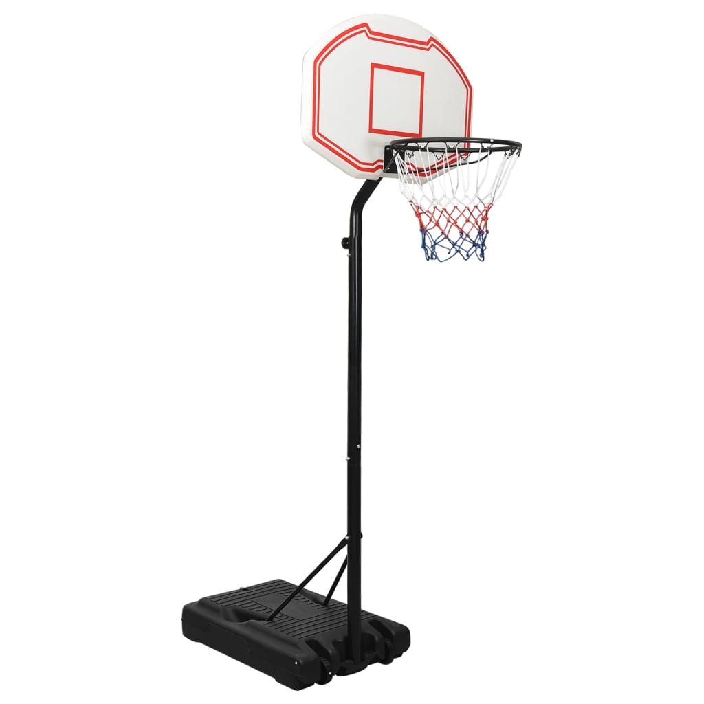 Basketkorg med stativ vit 237-307 cm polyeten