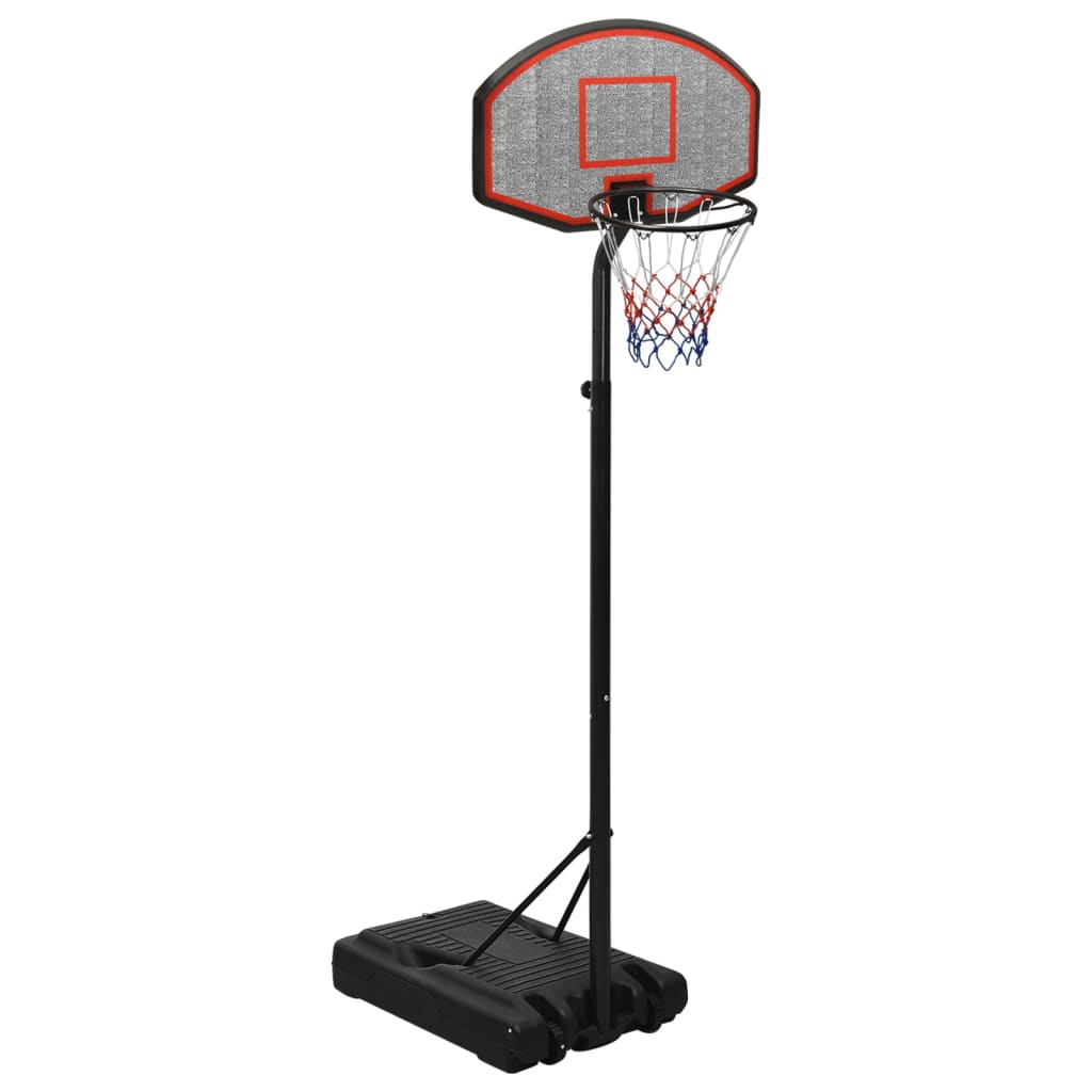 Basketkorg med stativ svart 237-307 cm polyeten