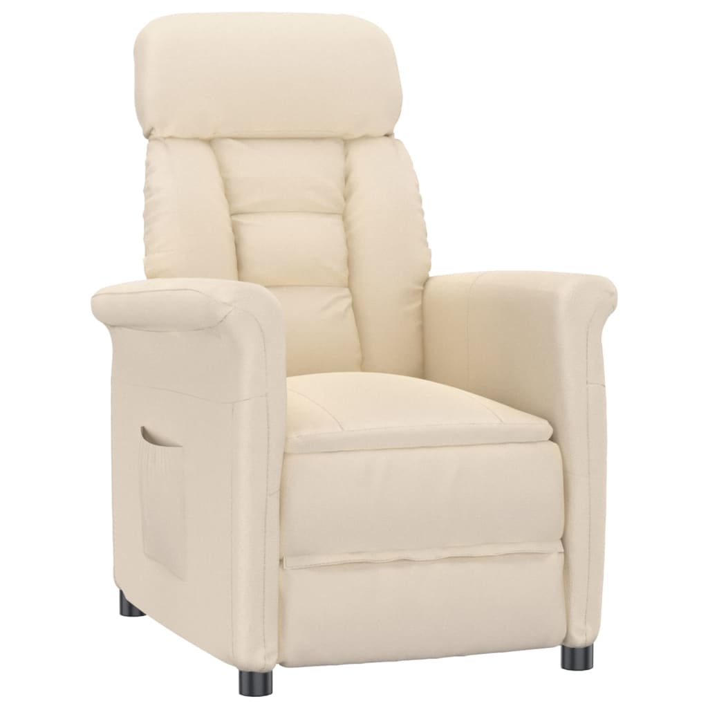 Reclinerfåtölj Beige mikrofibertyg