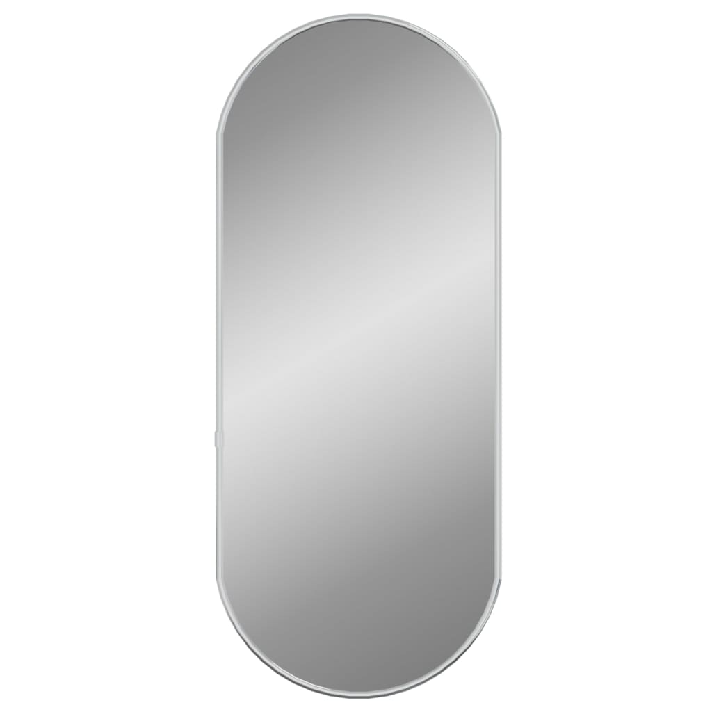 Väggspegel silver 60x25 cm oval