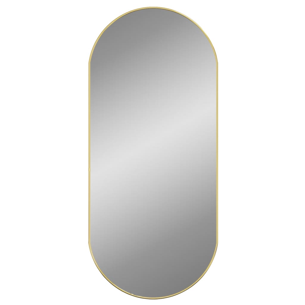 Väggspegel guld 100x45 cm oval