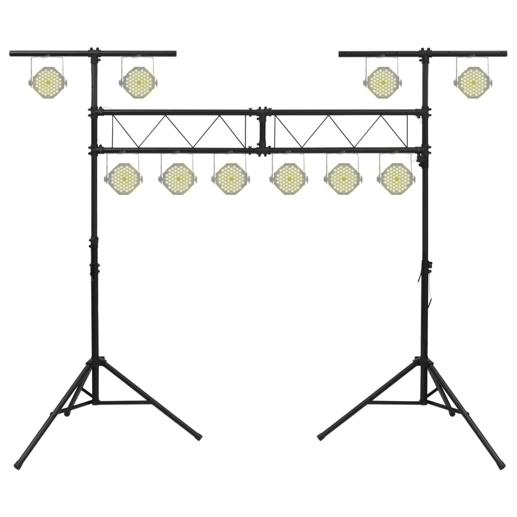 Lampstativ svart 338x115x(180-300) cm stål