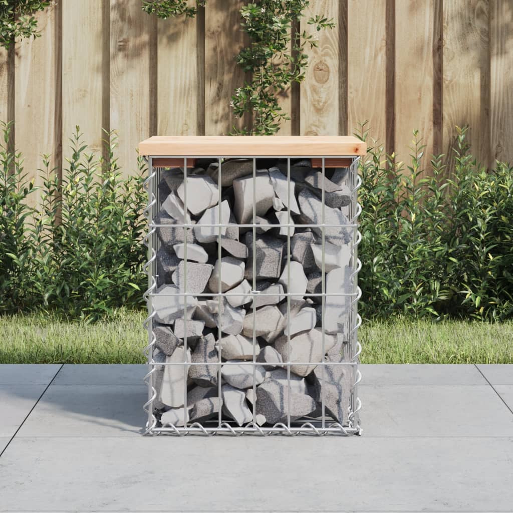 Trädgårdsbänk gabion-design 33x31x42 cm massiv furu