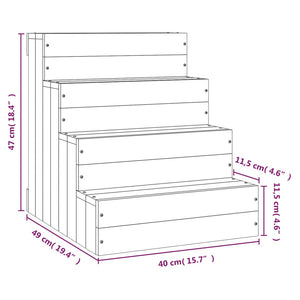 Husdjurstrappa 40x49x47 cm massiv furu - njoyroom