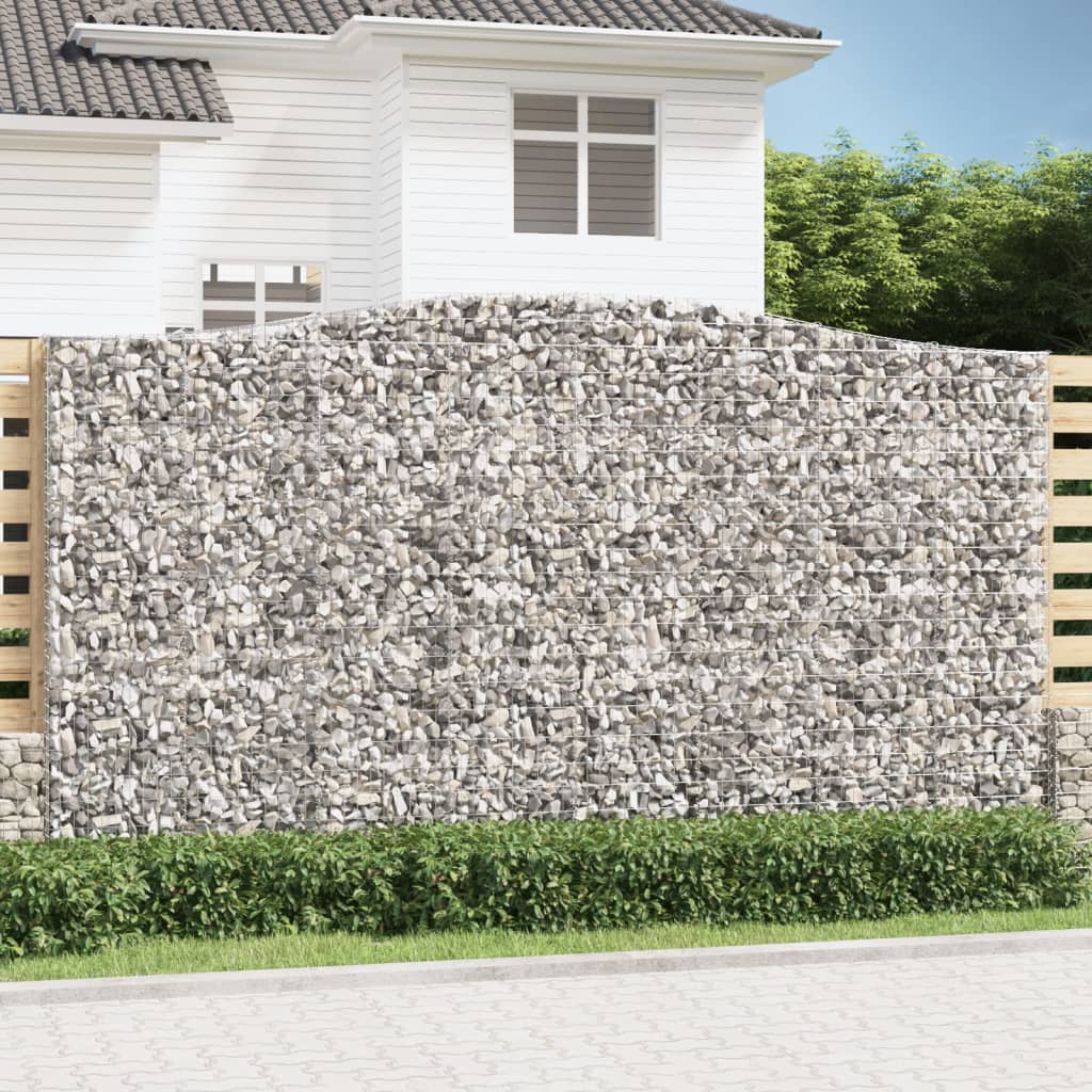 Gabion bågformad 400x50x220/240 cm galvaniserat järn