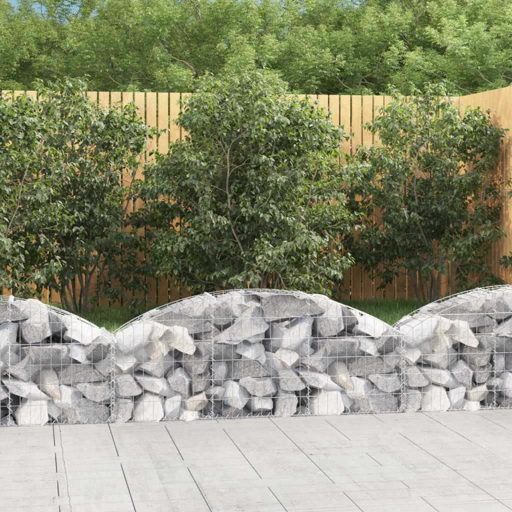 Gabion bågformad 150x30x40/60 cm galvaniserat järn