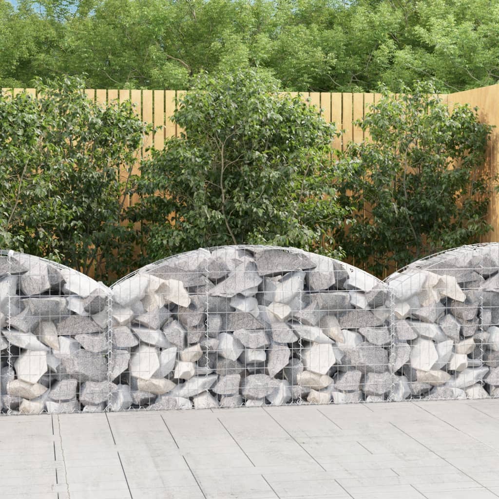 Gabion bågformad 150x30x60/80 cm galvaniserat järn