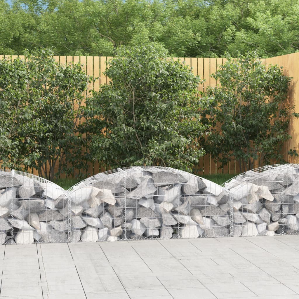 Gabion bågformad 150x50x40/60 cm galvaniserat järn