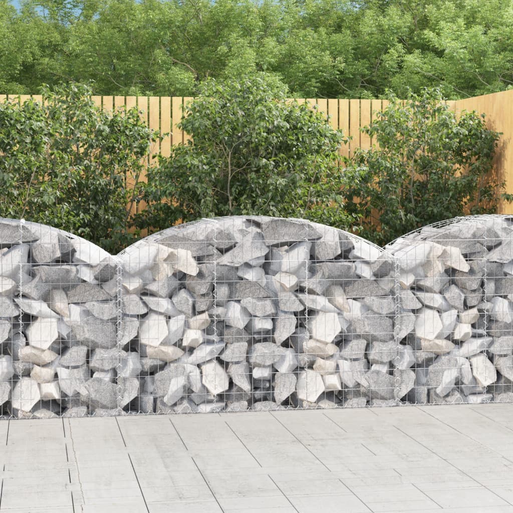 Gabion bågformad 150x50x80/100 cm galvaniserat järn