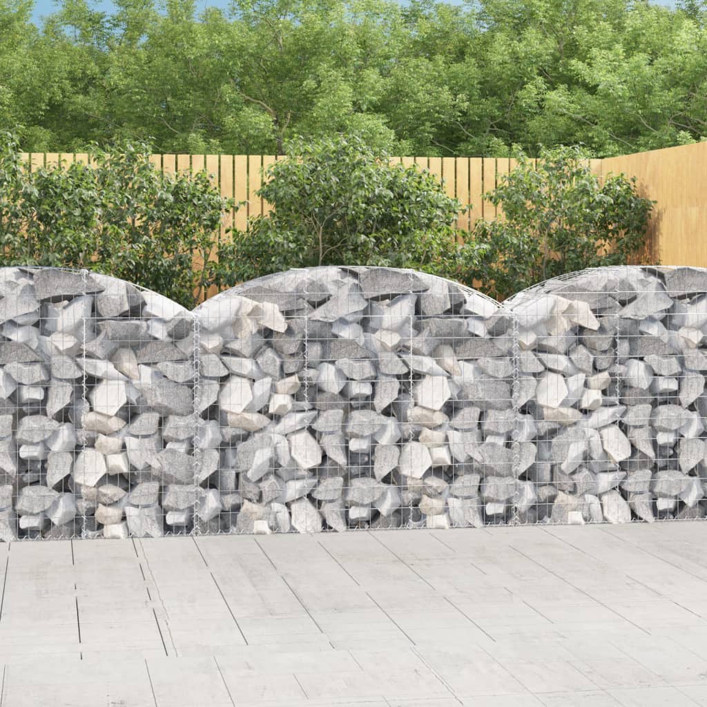 Gabion bågformad 150x50x100/120 cm galvaniserat järn