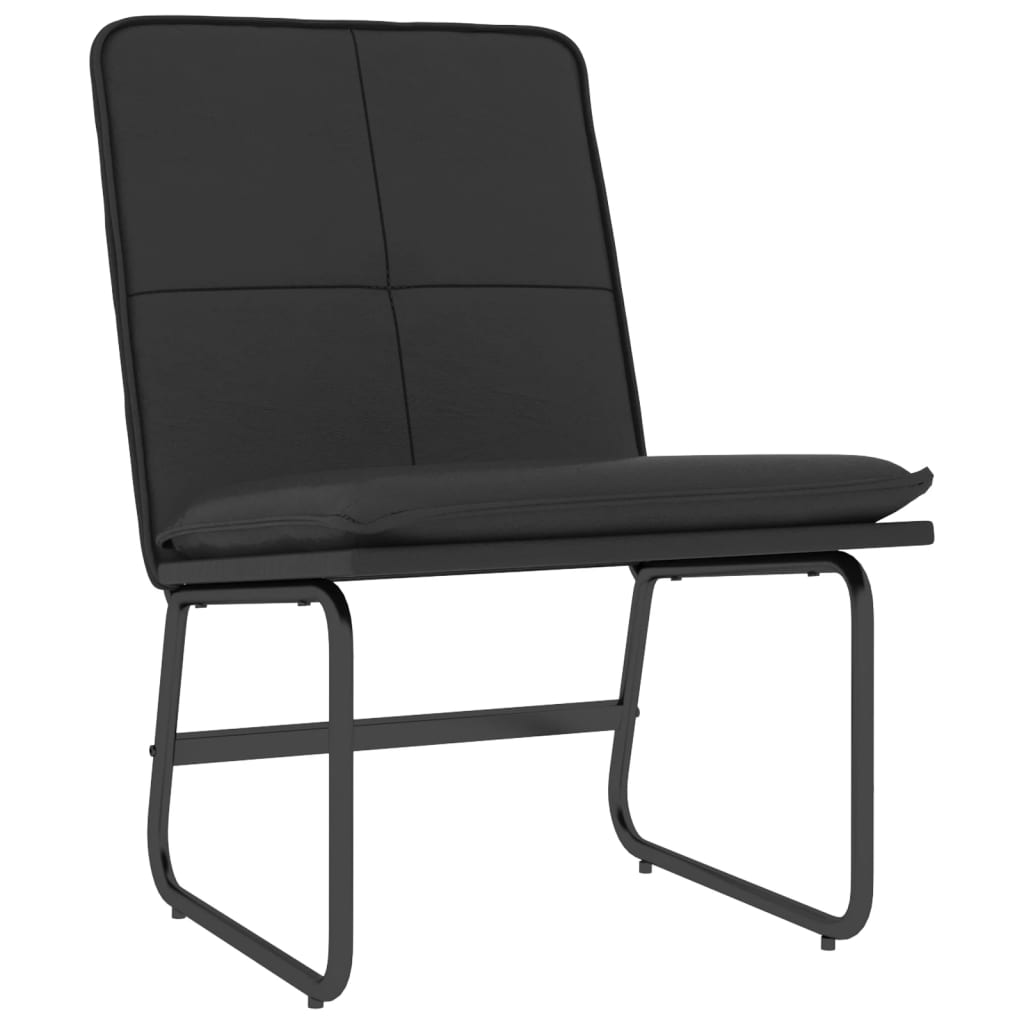 Loungestol svart 54x75x76 cm konstläder