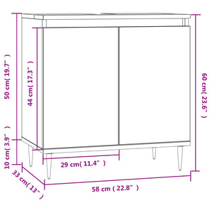 Badrumsskåp svart 58x33x60 cm konstruerat trä - njoyroom