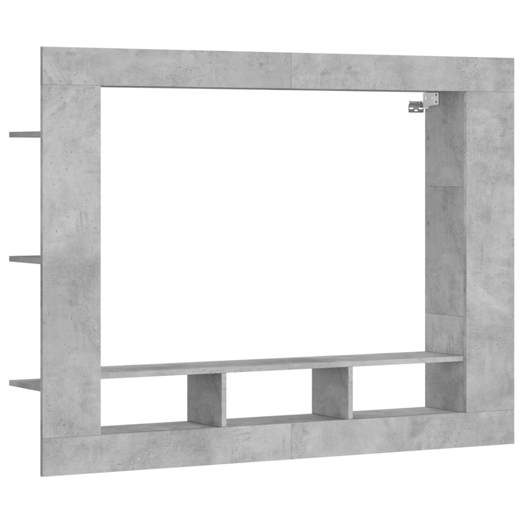 Tv-hylla betonggrå 152x22x113 cm konstruerat trä