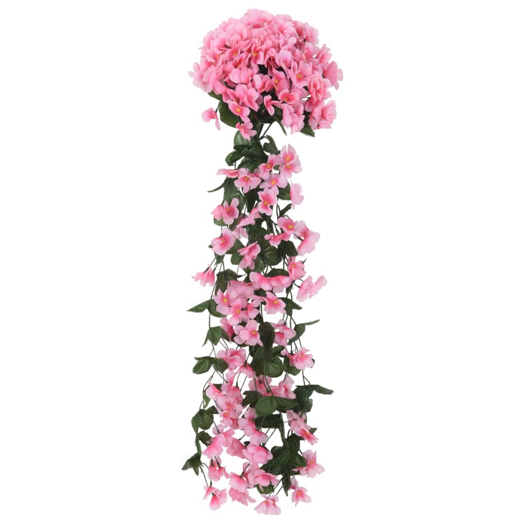 Julkransar med blommor 3 st rosa 85 cm