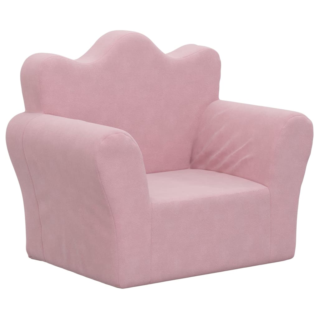 Barnsoffa rosa mjuk plysch