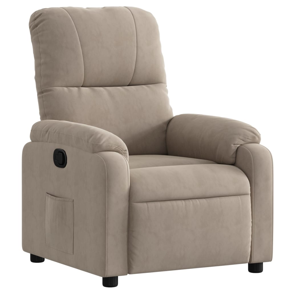 Reclinerfåtölj taupe mikrofibertyg