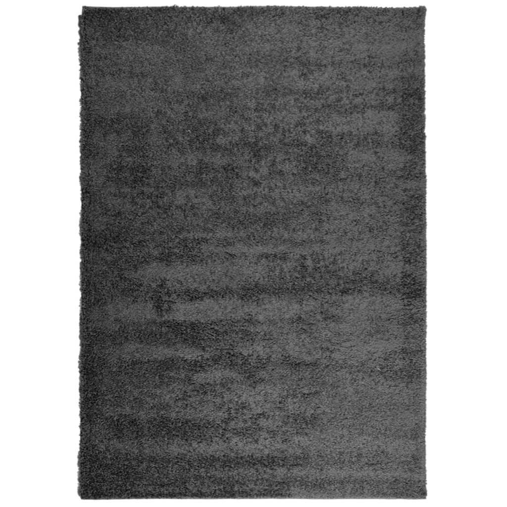 Ryamatta PAMPLONA lång lugg modern antracit 140x200 cm