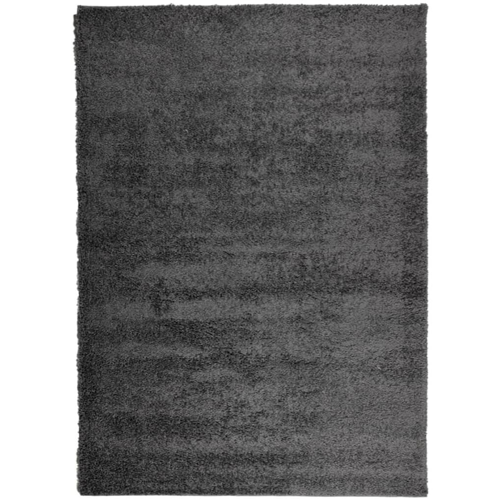 Ryamatta PAMPLONA lång lugg modern antracit 240x340 cm