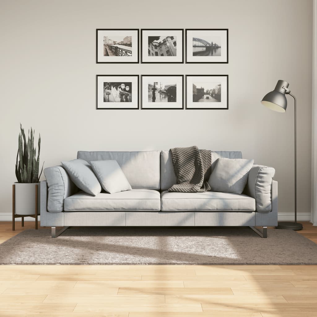 Ryamatta PAMPLONA lång lugg modern beige 100x200 cm