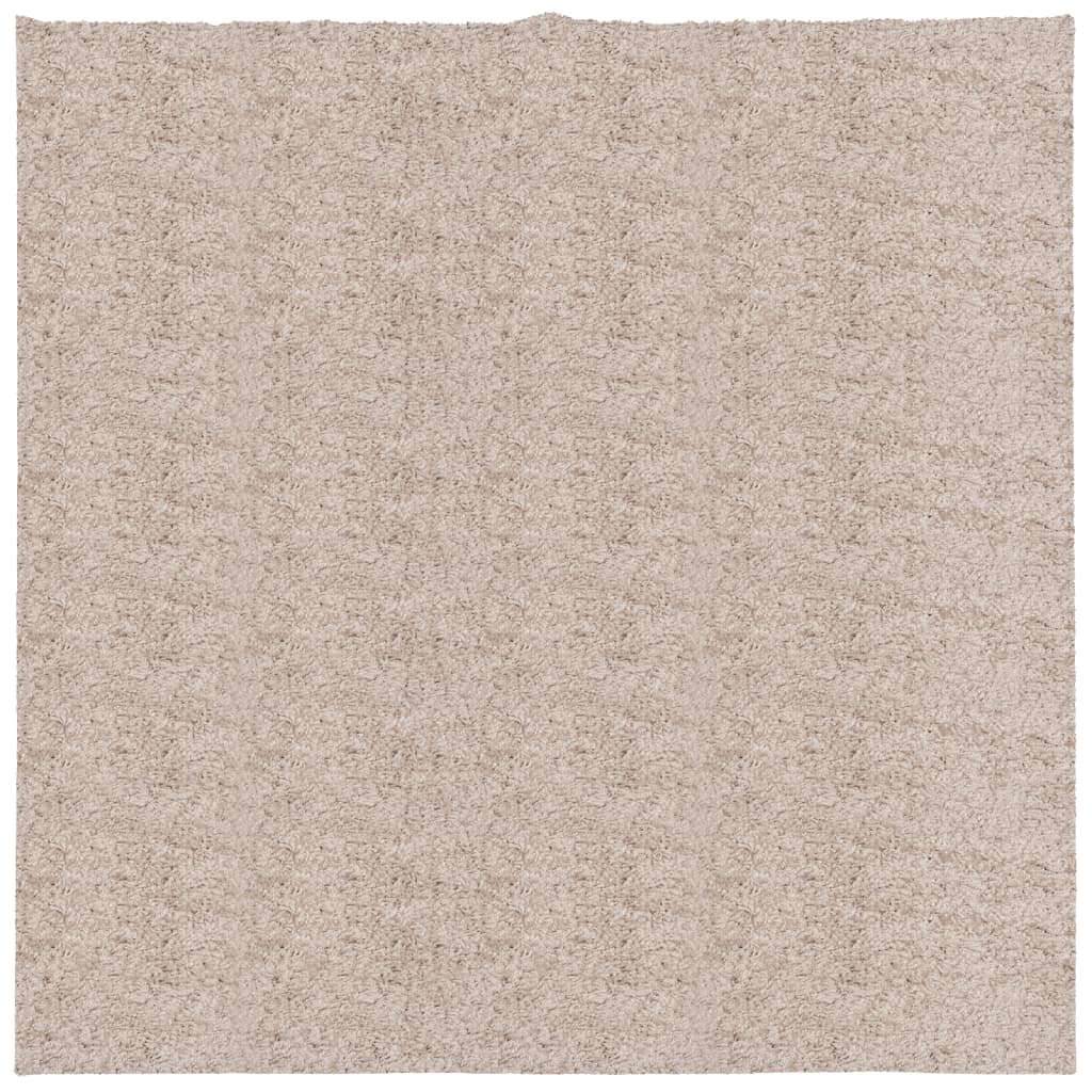 Ryamatta PAMPLONA lång lugg modern beige 160x160 cm