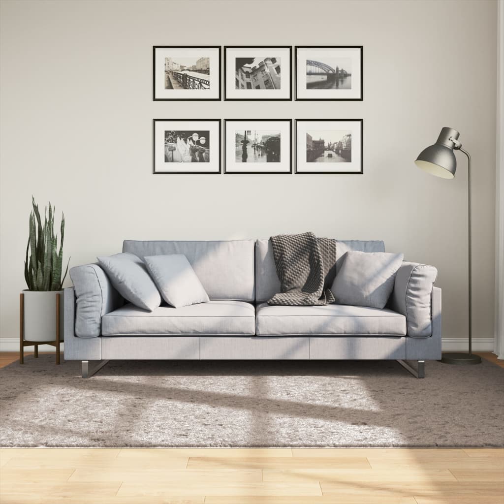 Ryamatta PAMPLONA lång lugg modern beige 160x230 cm