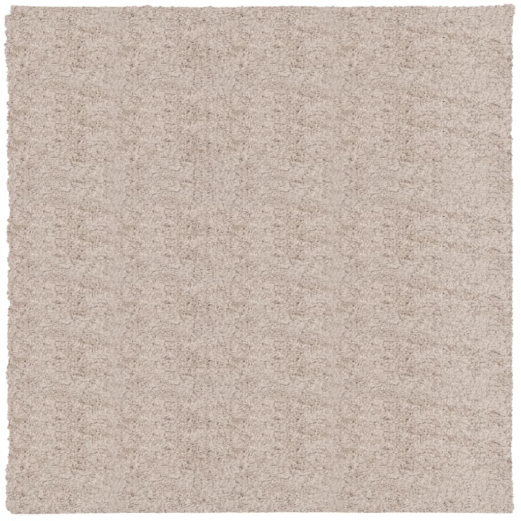 Ryamatta PAMPLONA lång lugg modern beige 200x200 cm