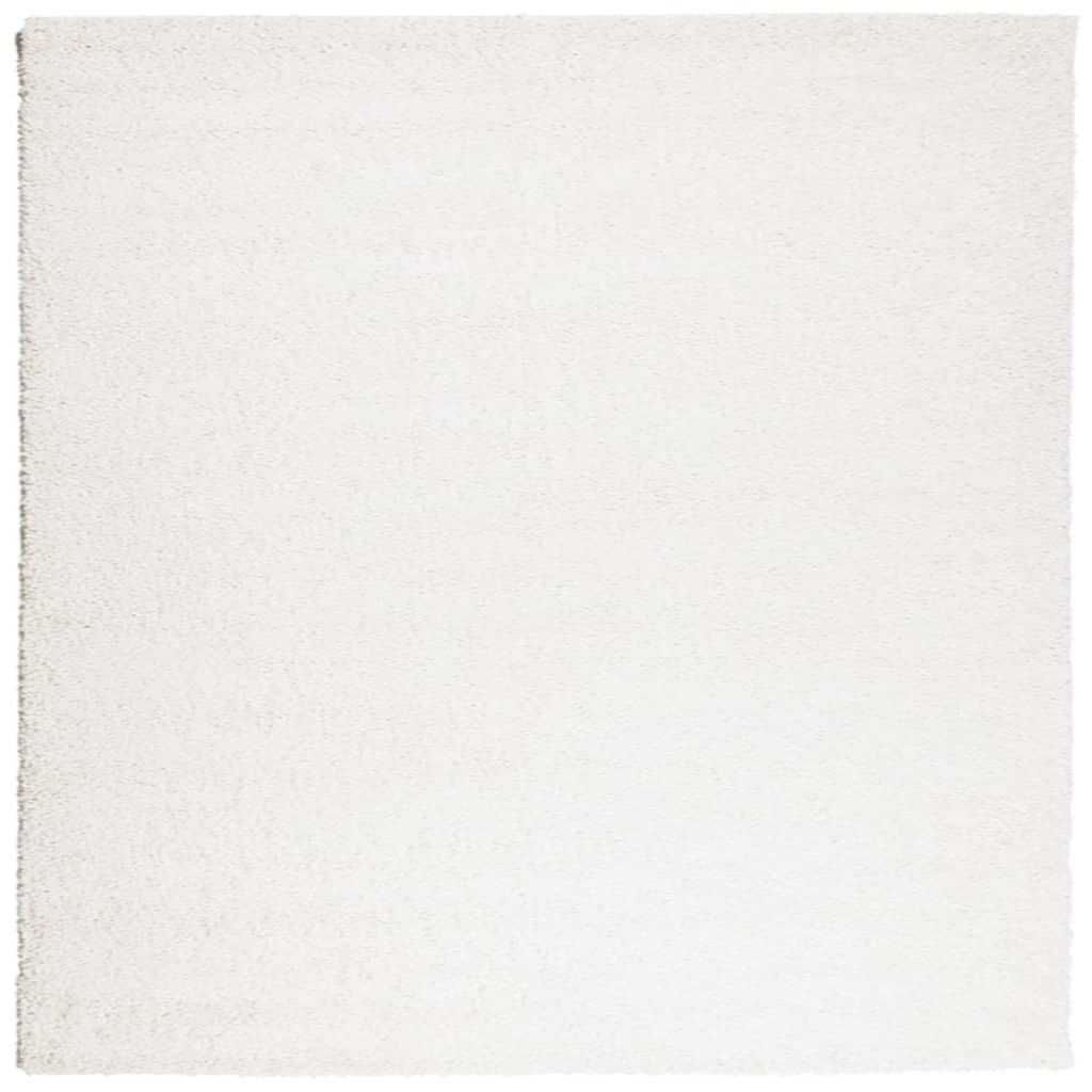 Ryamatta PAMPLONA lång lugg modern gräddvit 200x200 cm