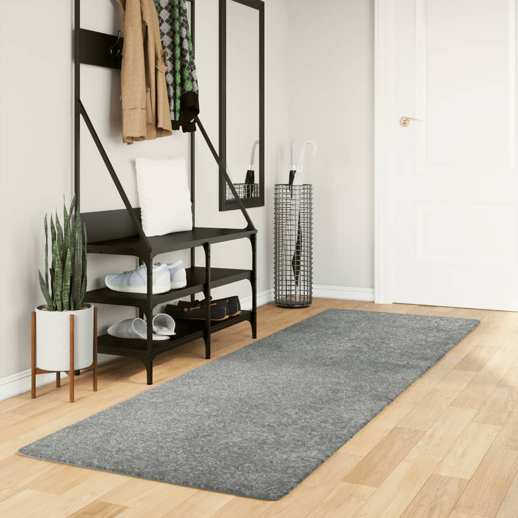 Ryamatta PAMPLONA lång lugg modern grön 80x250 cm