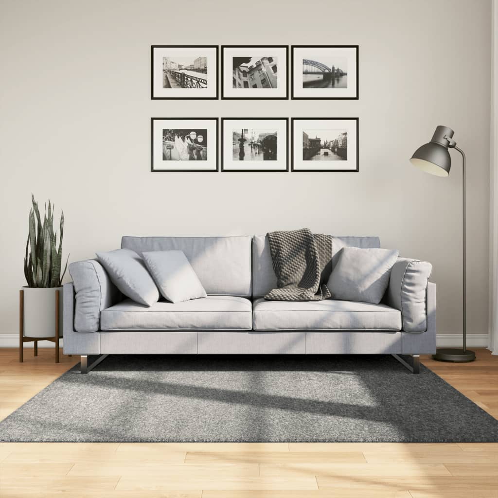 Ryamatta PAMPLONA lång lugg modern grön 160x160 cm