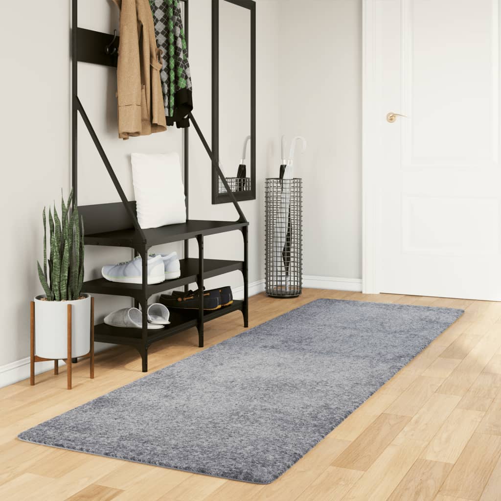 Ryamatta PAMPLONA lång lugg modern blå 80x250 cm