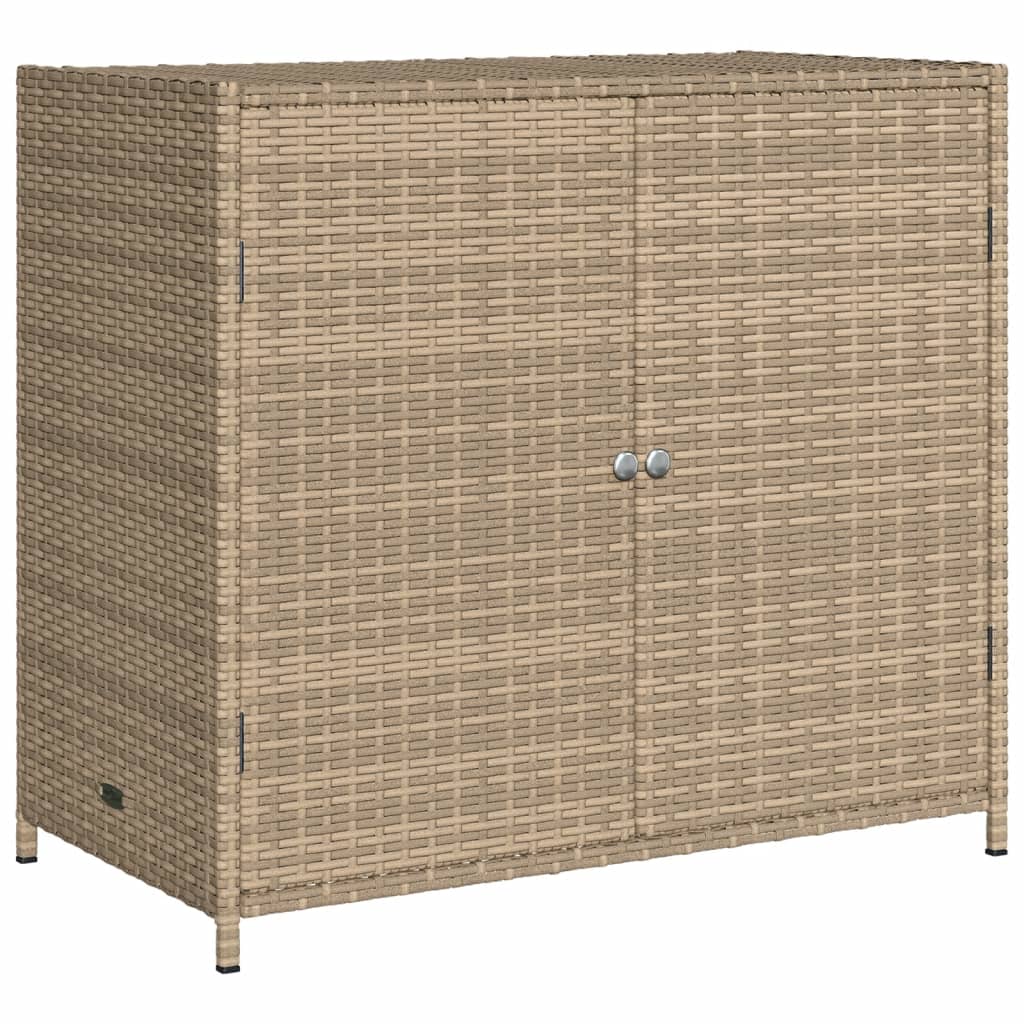 Trädgårdsskåp beige 83x45x76 cm konstrotting