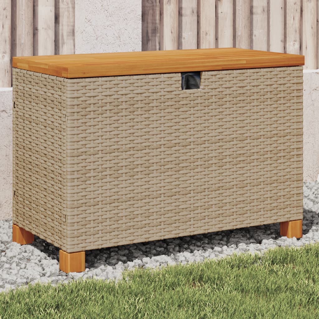 Dynbox beige 80x40x48 cm konstrotting akaciaträ