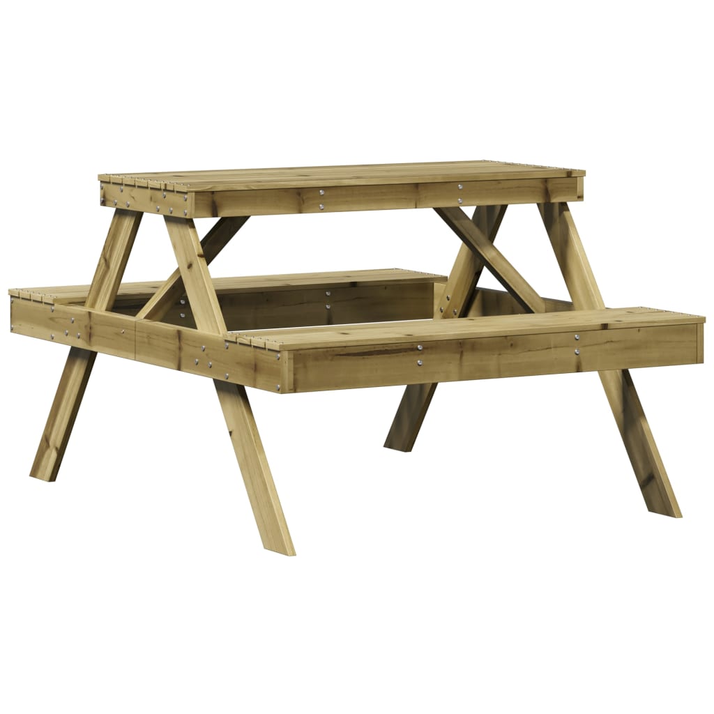 Picknickbord 105x134x75 cm impregnerad furu