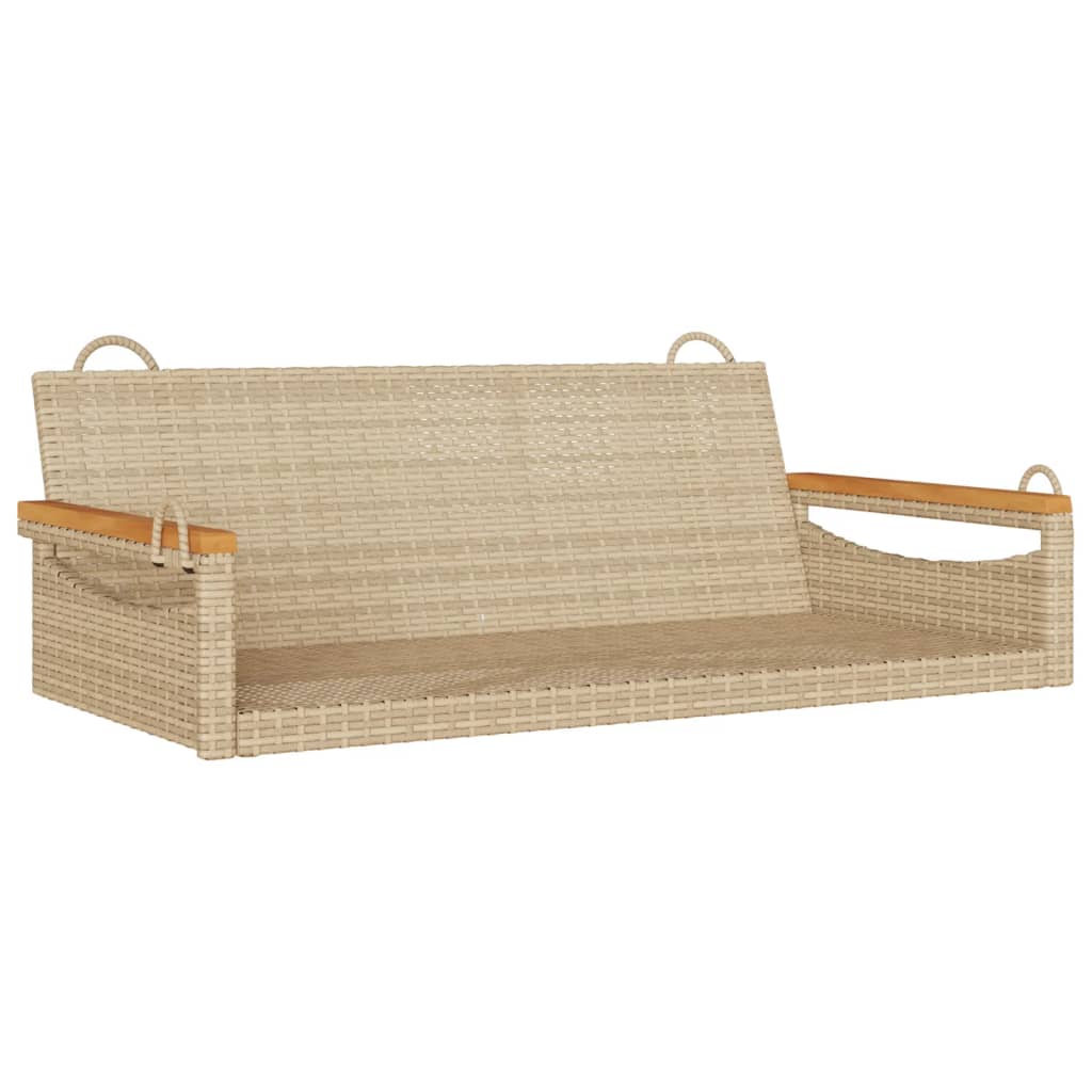 Gungbänk beige 109x62x40 cm konstrotting