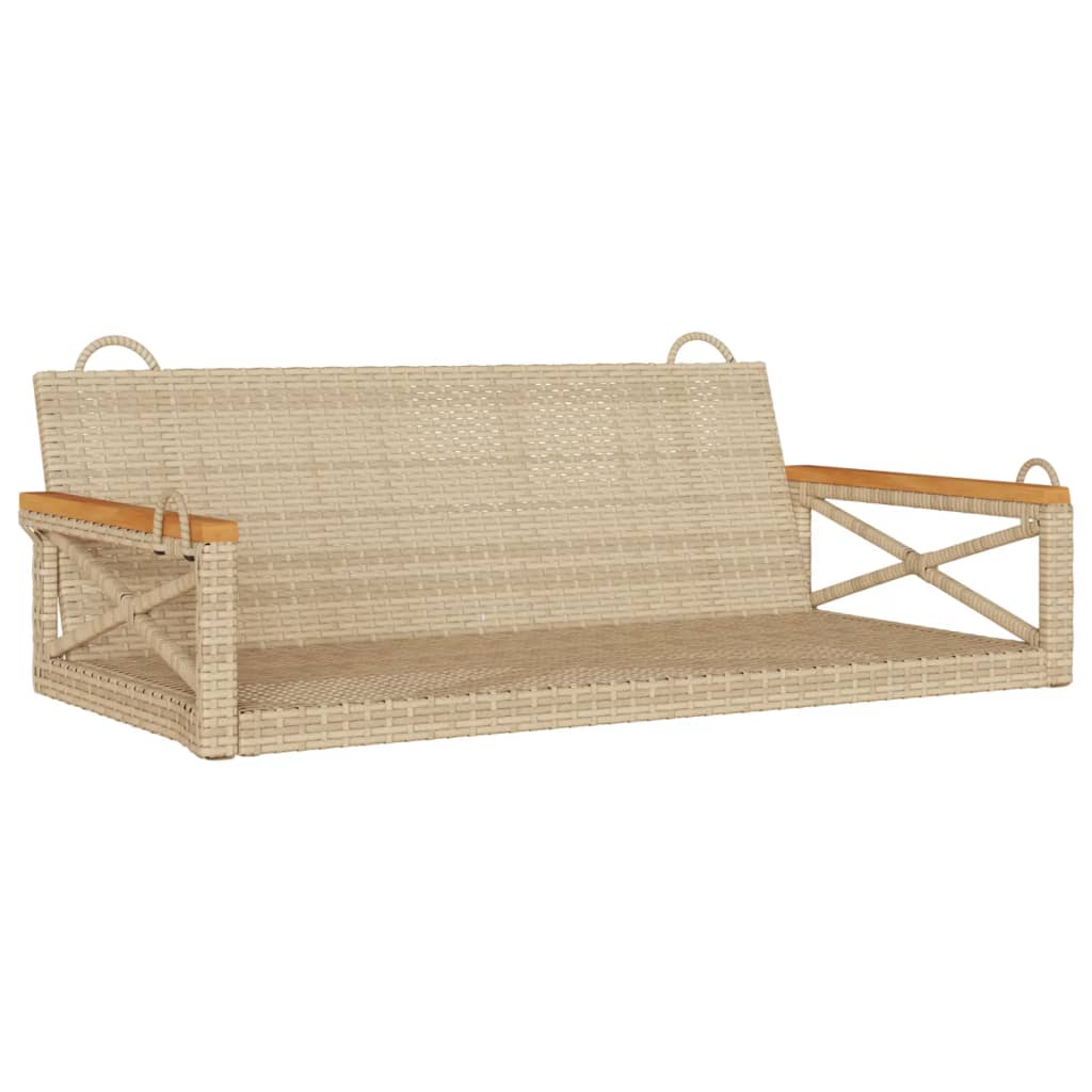 Gungbänk beige 109x62x40 cm konstrotting