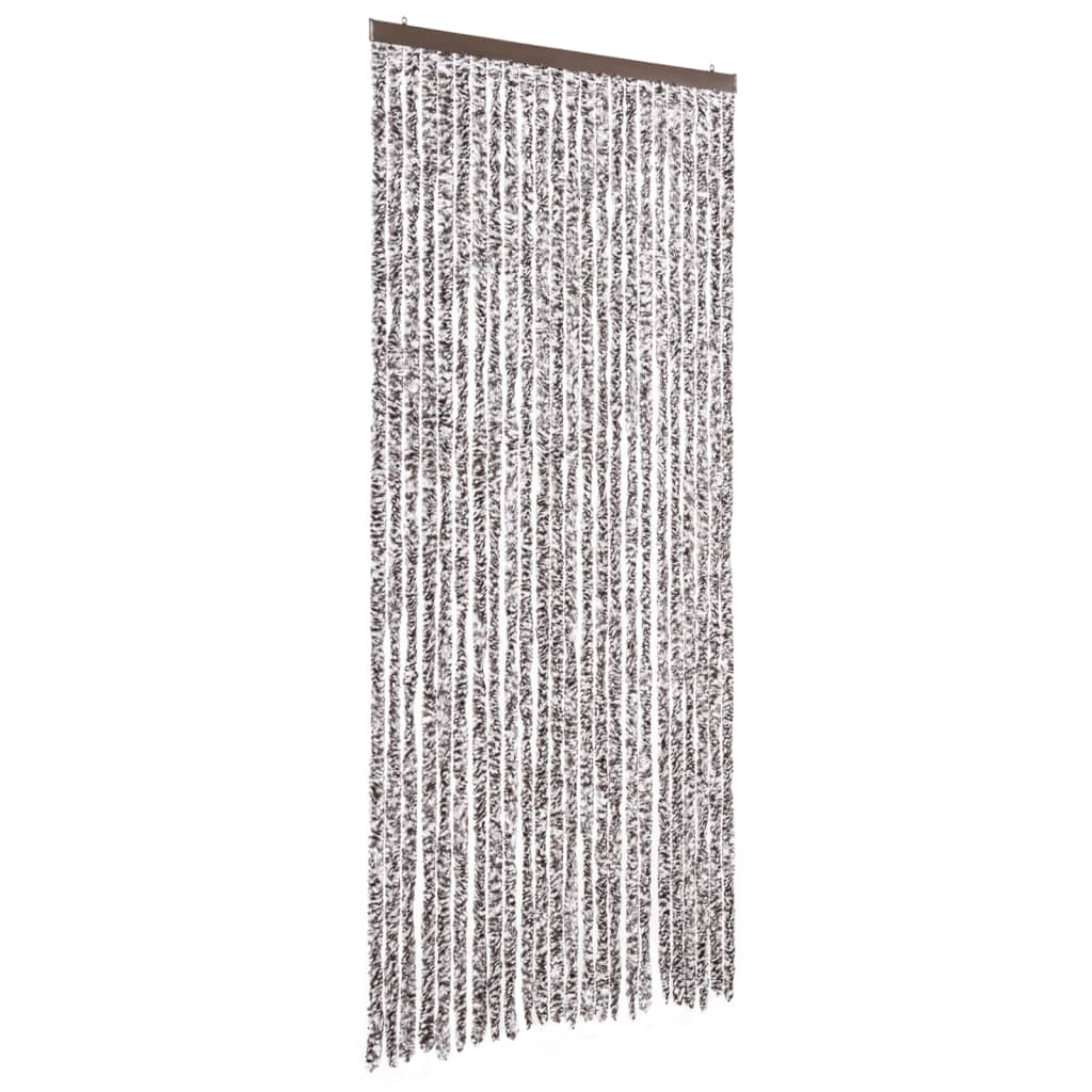 Insektsgardin brun och beige 100x230 cm chenille